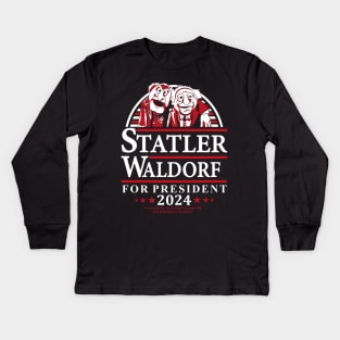 Muppets Statler Waldorf - for President Kids Long Sleeve T-Shirt